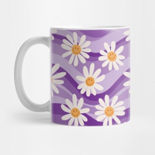 Wavy Daisies - Purple Mug